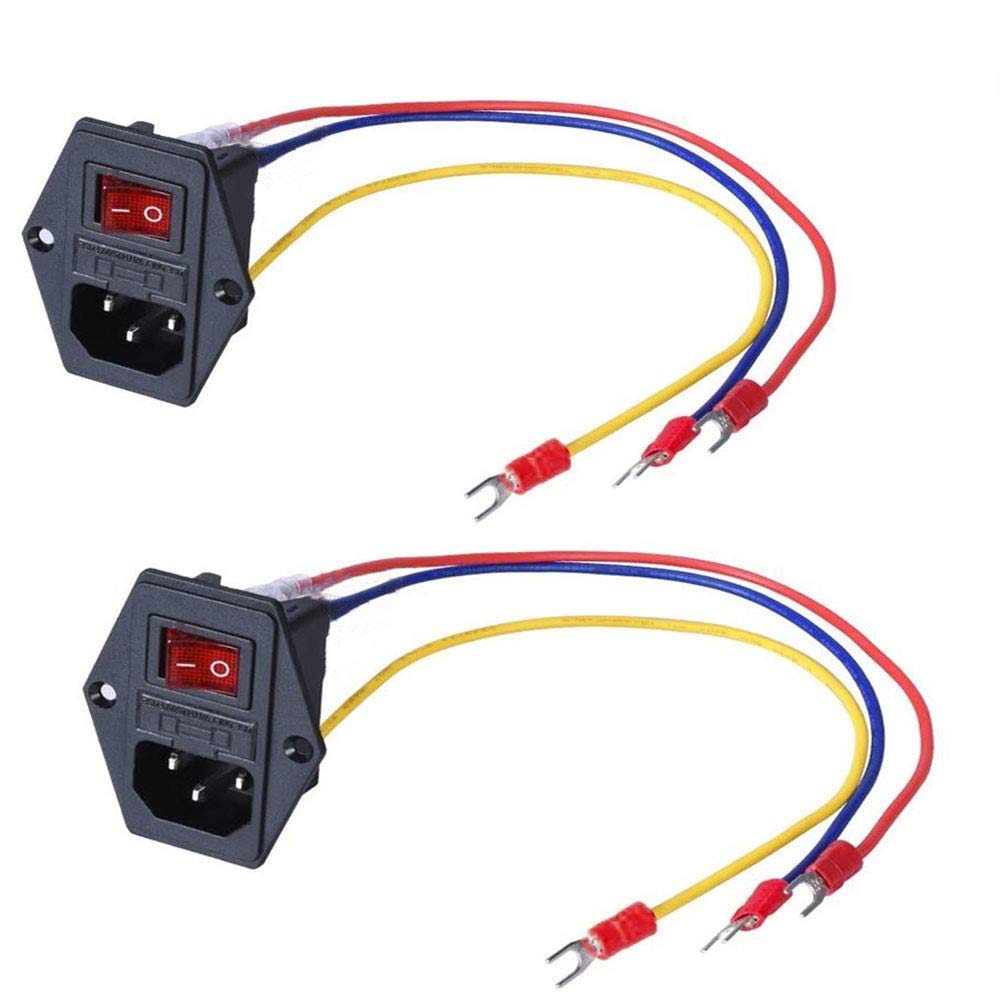IEC C14 inlet, switch + 10 A fuse