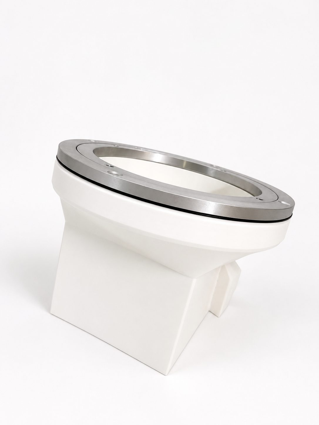 Lazy Susan bearing mounted on the chute mount with the spacer between them