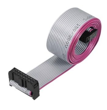 uxcell 16-pin IDC flat ribbon cable, gray, with FC connectors at both ends